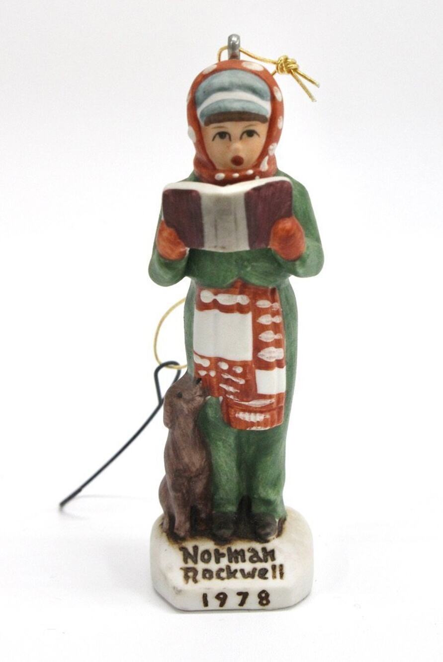 Vintage Norman Rockwell The Caroler David Grossman 1978 3 1/2 in Tall